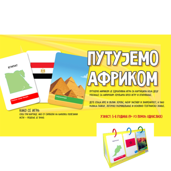 Kartice za učenje geografije Afrike i njenih država